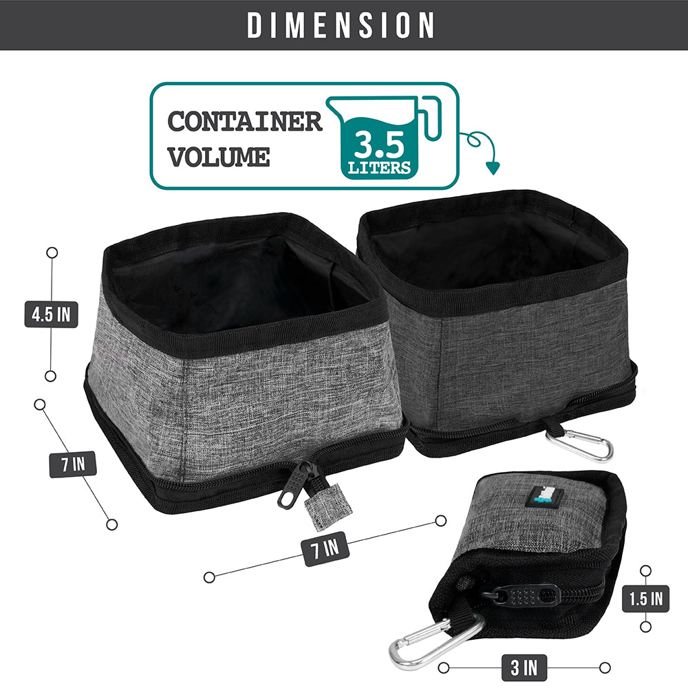 Travel Collapsible Dog Bowl Foldable Expand Water Dish for Pet Cat Food Hiking