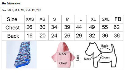 Dog Hoodie - Blue Camo