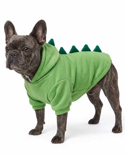 Dog Hoodie - Green Dinosaur Dog Sweater