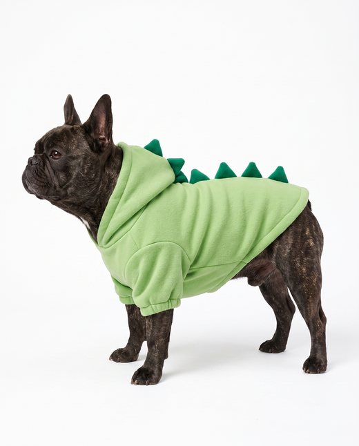 Dog Hoodie - Green Dinosaur Dog Sweater