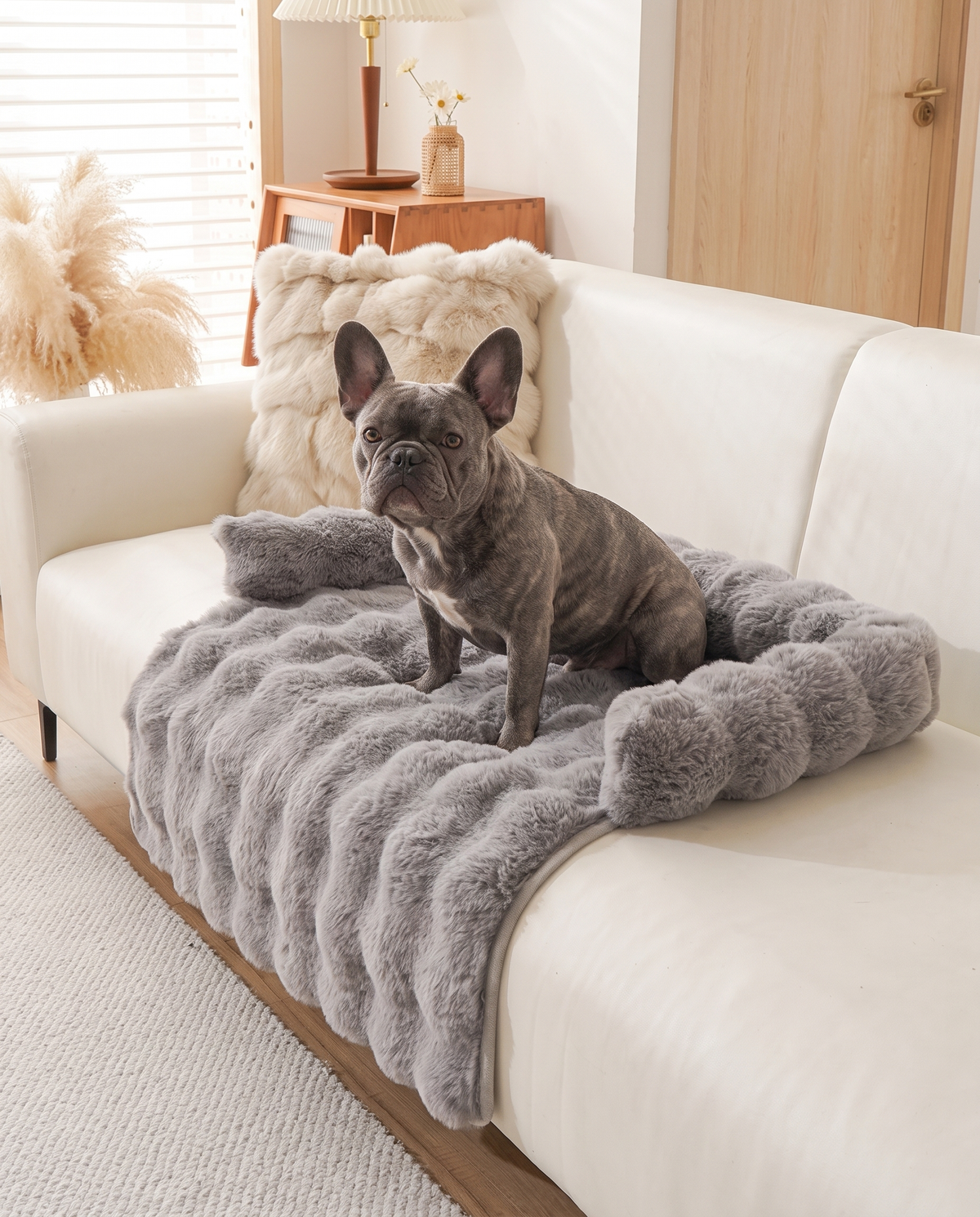 Cuddly Dog Couch Cover – Soft Protective Furniture Throw